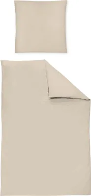 Produktbild von Irisette GmbH & Co. KG Mako-Satin uni Bettwäsche Set uni Paris 8000 Farbe beige Größe 135 x 200cm