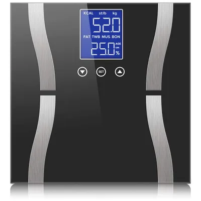 Produktbild von Verk 17092 Analytische Personenwaage, Bluetooth, 180 kg schwarz