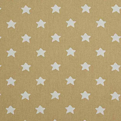 Image de HOMESCAPES Tissu au mètre étoiles beige largeur 150 cm 100% coton