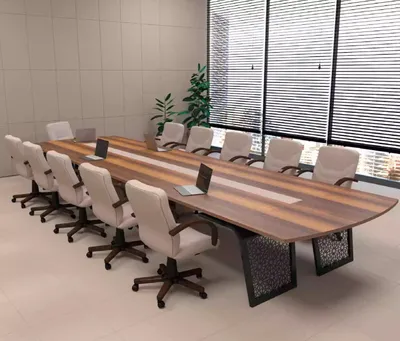 Zdjęcie produktu dla Duży drewniany stół konferencyjny Meble biurowe Stół konferencyjny Stół konferencyjny