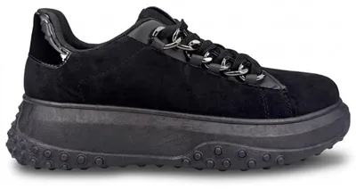 Produktbild von Damen Platform Sportschuhe Schnürung Sneaker Freizeitschuhe in Schwarz Grisi Gr.36