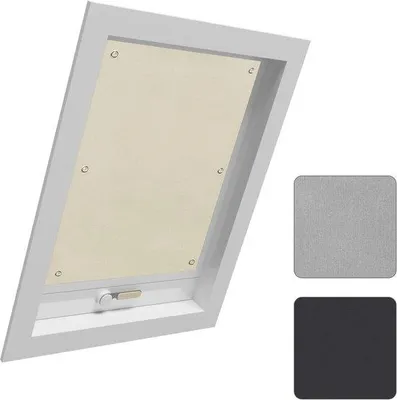 Produktbild von Famanu Thermo-Rollos Verdunkelung - Hitzeschutz - 60 x 115 cm beige - ohne Bohren mit Saugnapf