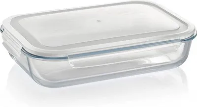 Image de XXL plat à four en verre avec couvercle - 3600 ml boîte de conservation, rectangulaire, hermétique, va au four, au micro-ondes & au congélateur