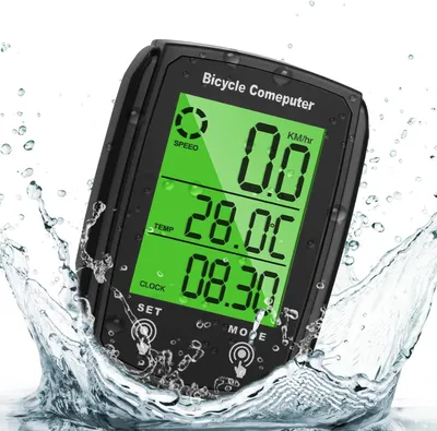Imagen del producto de Ordenador de bicicleta digital - 19 funciones - Protección IP65 - Iluminación LED