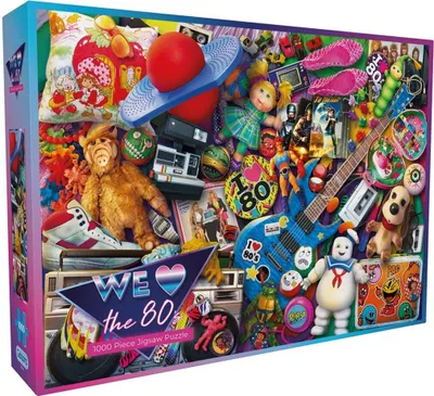 Produktbild von Gibsons Puzzle We Love the 80s 1000 Teile Retro Puzzle Erwachsene