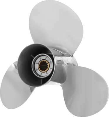 Obrázok produktu pre 11 5/8 palcová lodná vrtuľa 3 lopatky z nehrdzavejúcej ocele 13 zubov odolná proti korózii náhrada pre prívesný motor Yamaha 25-60 hp