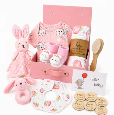 Immagine prodotto di Regalo per la nascita - Idea regalo per un bambino - Idea regalo per una bambina - Set regalo per neonati - Regalo di nascita unisex - Regalo originale