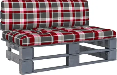Produktbild von Design Outdoor-Mittelsofa Paletten Imprägniertes Kiefernholz Grau, Gartensofas 2024 Neu