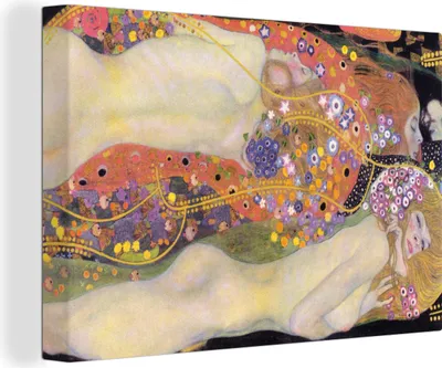 Obrázek produktu pro OneMillionCanvasses® Malba na plátně Nástěnná malba na plátně - Vodní hadi II - Gustav Klimt - 150x100cm