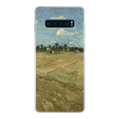 Produktbild von MuchoWow® Handyhülle Schutzhülle Hülle für Samsung Galaxy S10 Plus Gepflügte Felder - Vincent van Gogh Silikon Softcase Handy Hülle - Schutzhülle