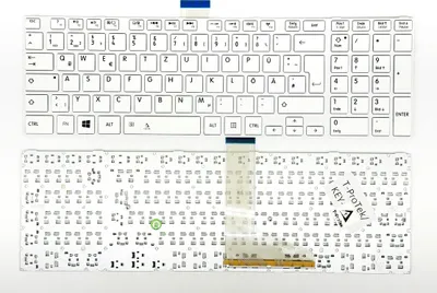 Produktbild von DE - Tastatur Mit Rahmen ohne Beleuchtung kompatibel für TOSHIBA Satellite S50T-A