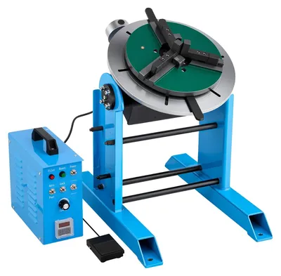 Obrázok produktu pre VEVOR Otočný stôl na zváranie 300 kg, polohovač na zváranie 200 W, uhol sklonu -45° až 90°, regulácia otáčok 0,2–2,5 ot./min, elektrické a nožné ovládanie, na rezanie, brúsenie a montážne práce