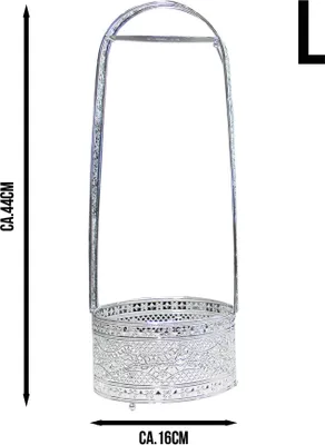 Obrázok produktu pre Luna nerezový strieborný košík na uhlie L 16 cm – tepelne odolný zásobník na uhlie s rukoväťou