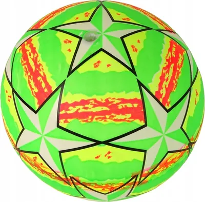 Produktbild von Farbenfroher Gummiball 22 cm Grün mit Sternen für Outdoor ab 3 Jahren