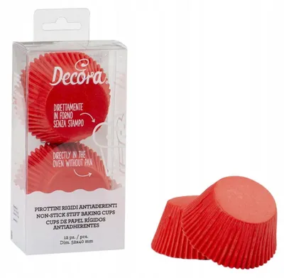 Produktbild von Decora Muffin-Förmchen Papier Rot 12 Stück