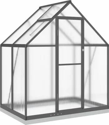 Produktbild von Gewächshaus mit Fundamentrahmen Anthrazit 169x114x202 cm Alu