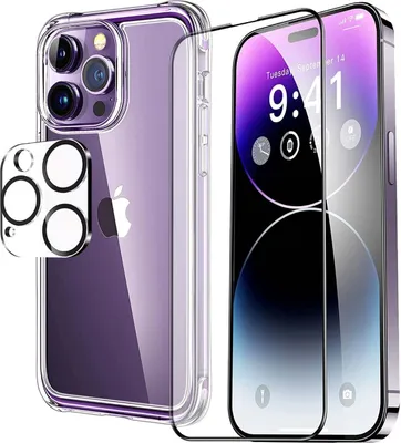 Produktbild von Kompletní ochrana pro váš iPhone: průhledné pouzdro a ochranná fólie v sadě – Transparent + 3D Displayschutz+ Kameraschutz / iPhone 13 Pro Max