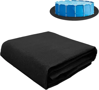 Produktbild von Poolmatte 370 cm, rund, Geotextil, rutschfest, faltbar, für Garten