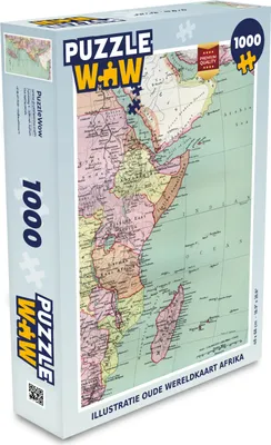 Obrázek produktu pro MuchoWow MuchoWow® Puzzle 1000 ks Mapa světa - Vintage - Afrika