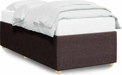 Produktbild von vidaXL Bettgestell ohne Matratze Dunkelbraun 90x200 cm Stoff