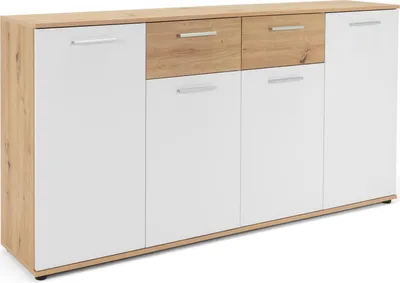 Produktbild von Sideboard >Jacklin< in Artisan Eiche Weiß - 160x85x35cm (BxHxT)