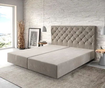 Produktbild von DELIFE Boxspringgestell Dream-Great 180x200 cm Mikrofaser Beige