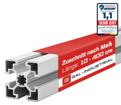 Produktbild von GAL-INDUSTRIAL | Konstruktionsprofil Aluminium Montageprofil – 45x45mm - 10cm - Zuschnitt nach Maß