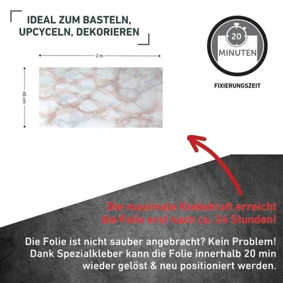 Produktbild von Klebefolie Marmor rosa - 45x200cm