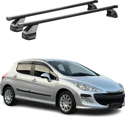 Image de Barres Transversales Menabo pour Peugeot 308 2007-2014 Noir