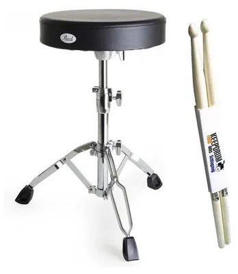 Immagine prodotto di Sgabello per batteria Pearl D-790 con bacchette