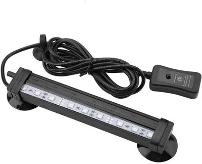 Image de Lampe LED sous-marine avec effet bulles - 16 cm - 9 LED - éclairage RGB changeant de couleur - pour aquariums - sans pompe à air - fonctionnement sous-marin