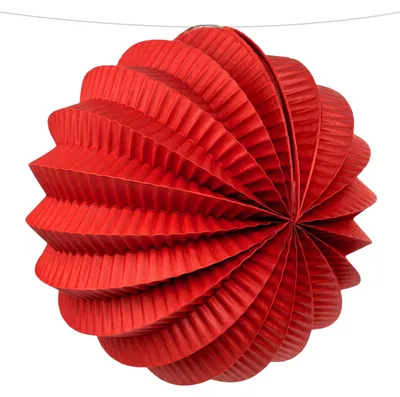 24 rote Papierlaternen, rund, Ø 21,5 cm, Dekoration
