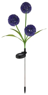 Produktbild von LED Solarleuchte, Pusteblume lila, Edelstahl, H 75 cm