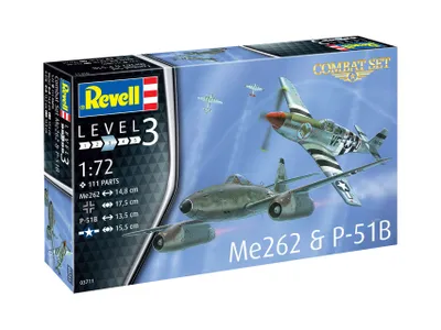 Produktbild von Revell Combat Set Messerschmitt Me262 & P-51B Mustang 1:72