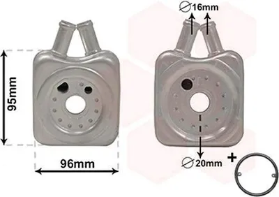Produktbild von VAN WEZEL 58003147 Ölkühler Motoröl für VW Golf IV Schrägheck (1J1) Golf V Schrägheck (1K1) TOURAN (1T1, 1T2) Passat Variant (3C5) für AUDI