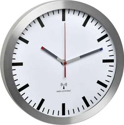 Produktbild von TFA 60.3528.02 Funk-Wanduhr ALUMINIUM