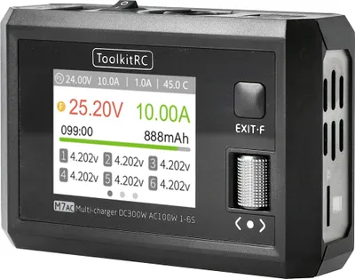 Immagine prodotto di ToolkitRC Caricabatterie M7AC LiPo 1-6S 15A CA/CC