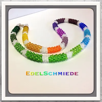 Produktbild von Edelschmiede925 Häkelkette, Farbverlauf, mit 925/- Verschluß 45 cm