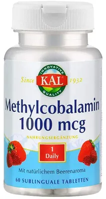 Produktbild von Vitamin B12 Methylcobalamin 1000 μg Kal Tabletten 60 St