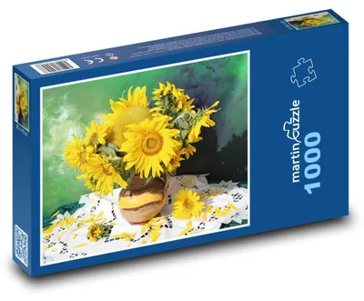 Obrázek produktu pro Puzzle 1000 Slunečnice ve váze - martinpuzzle