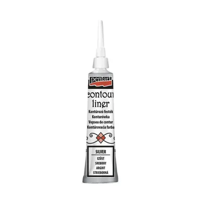Zdjęcie produktu dla PENTART metaliczna farba konturowa 20ml srebrna