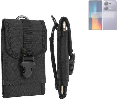 Produktbild von K-S-Trade Holster Handy Hülle kompatibel mit Xiaomi POCO M6 Pro Holster Handytasche Gürtel Tasche Schutz Hülle Robust Outdoor schwarz