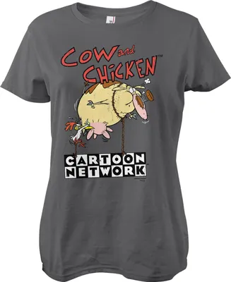 Produktbild von Cow and Chicken Balloon Girly Tee - Medium - DarkGrey