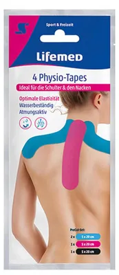 Produktbild von Lifemed Physio-Tape "Nacken" farbig sortiert