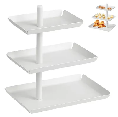 Imagen del producto de Estante de tres niveles para postres y frutas