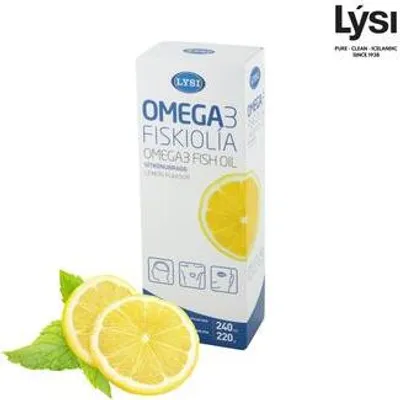 Image de Lysi Huile de poisson Oméga-3 | 240ml | au goût de citron | Huile de foie de morue islandaise avec vitamines A, D & E | riche en acides gras Oméga 3