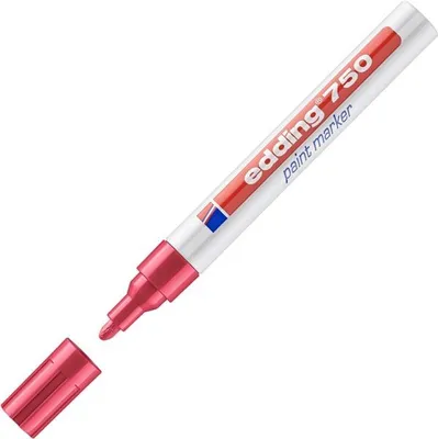 Obrázek produktu pro Edding 750, Červená, Bílá, 2 mm, 4 mm, 10 kusů