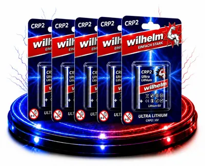 Produktbild von 5 Wilhelm CRP2 CR-P2 Lithium Foto-Batterien