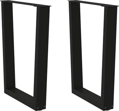 Obrázok produktu pre Nohy k jedálenskému stolu v tvare V, 2 ks, čierne, 60 x (72-73,3) cm, oceľ