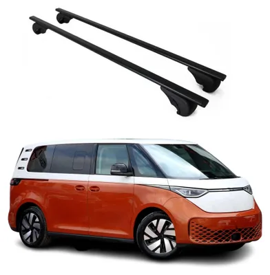 Produktbild von Dachträger Grundtäger für VW ID. BUZZ 2022-2025 75kg Metall Schwarz 2 tlg, KI-generiertes Bild